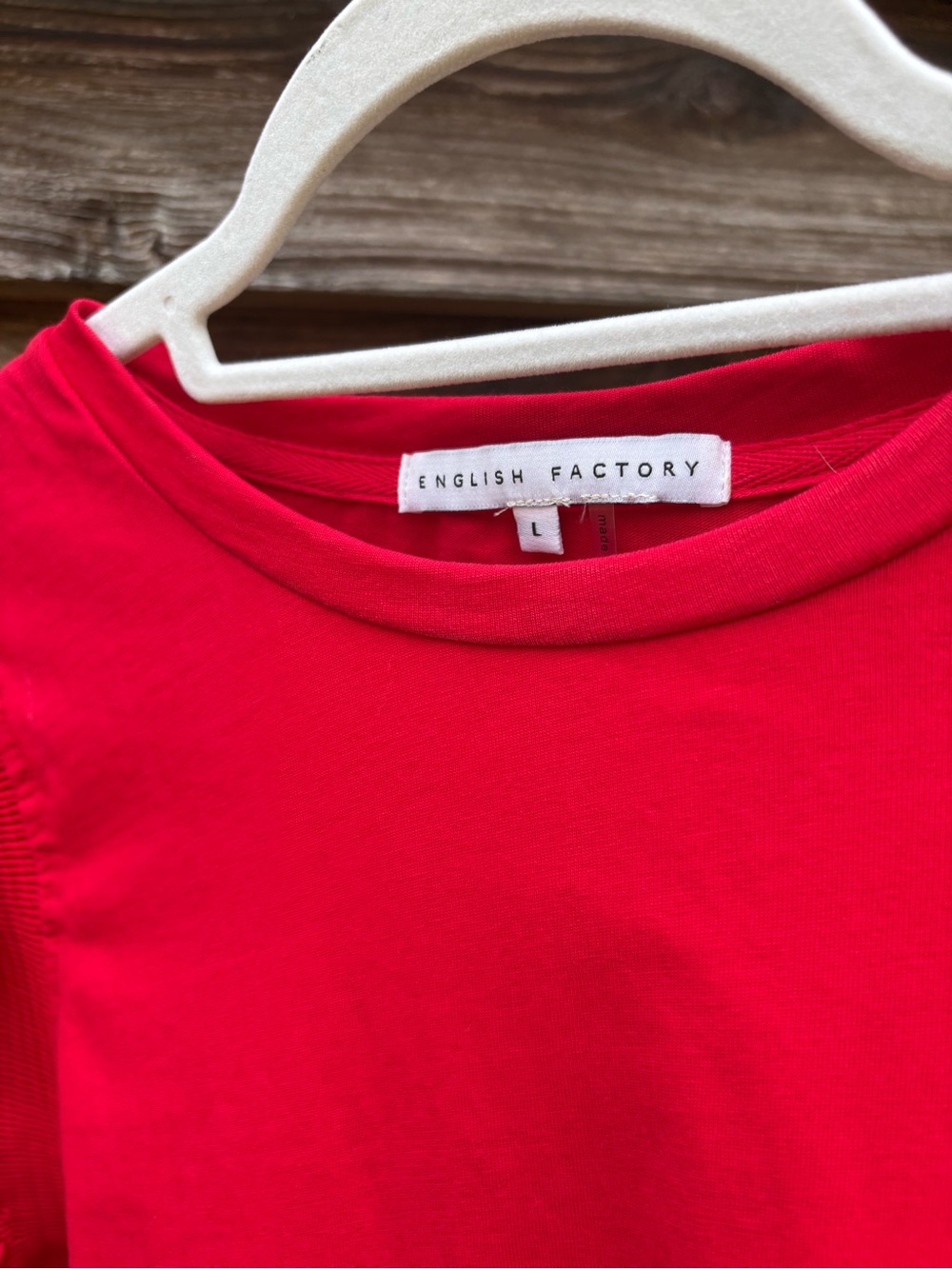 English Factory Bright Red Ruffle Sleeve Tank Top - Picture 3 of 3